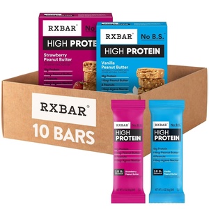 image:imageRXBAR High Protein Bars 18g Protein Gluten Free Protein Snacks Strawberry Peanut Butter 253oz Box 12 Bars10 Bars 211 oz