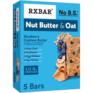 image:imageRXBAR Nut Butter And Oat Protein Bars Protein Snacks Snack Bars Blueberry Cashew Butter 97oz Box 5 Count97 OZ