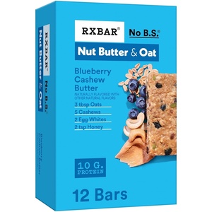 image:imageRXBAR Nut Butter and Oat Protein Bars Protein Snacks Snack Bars Blueberry Cashew Butter 232oz Box 12 Bars12 Count Pack of 1
