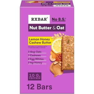 image:imageRXBAR Nut Butter and Oat Protein Bars Protein Snacks Snack Bars Lemon Honey Cashew Butter 232oz Box 12 Bars12 Count