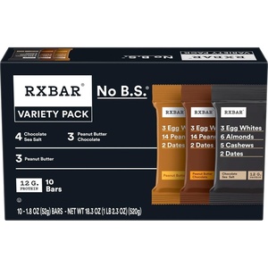 image:imageRXBAR Protein Bars 12g Protein Gluten Free Snacks 3Flavor Variety Pack 183oz Box 10 Bars