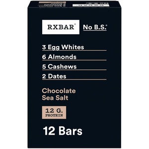 image:imageRXBAR Protein Bars 12g Protein Gluten Free Snacks Chocolate Sea Salt 22oz Box 12 Bars12 Count Pack of 1