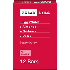 image:imageRXBAR Protein Bars 12g Protein Gluten Free Snacks Strawberry 22oz Box 12 Bars12 Count Pack of 1