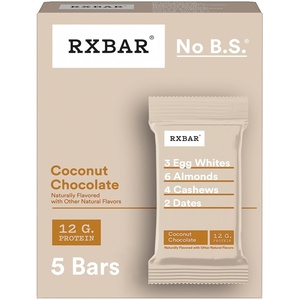 image:imageRXBAR Protein Bars 12g Protein GlutenFree Snacks Coconut Chocolate 91oz Box 5 Bars5 Count Pack of 1