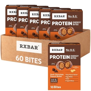 image:imageRXBAR Protein Energy Bites 8g Protein Gluten Free Energy Snacks Protein Snacks Dark Chocolate Peanut Butter 211oz Box 24 BitesDark Chocolate Peanut Butter